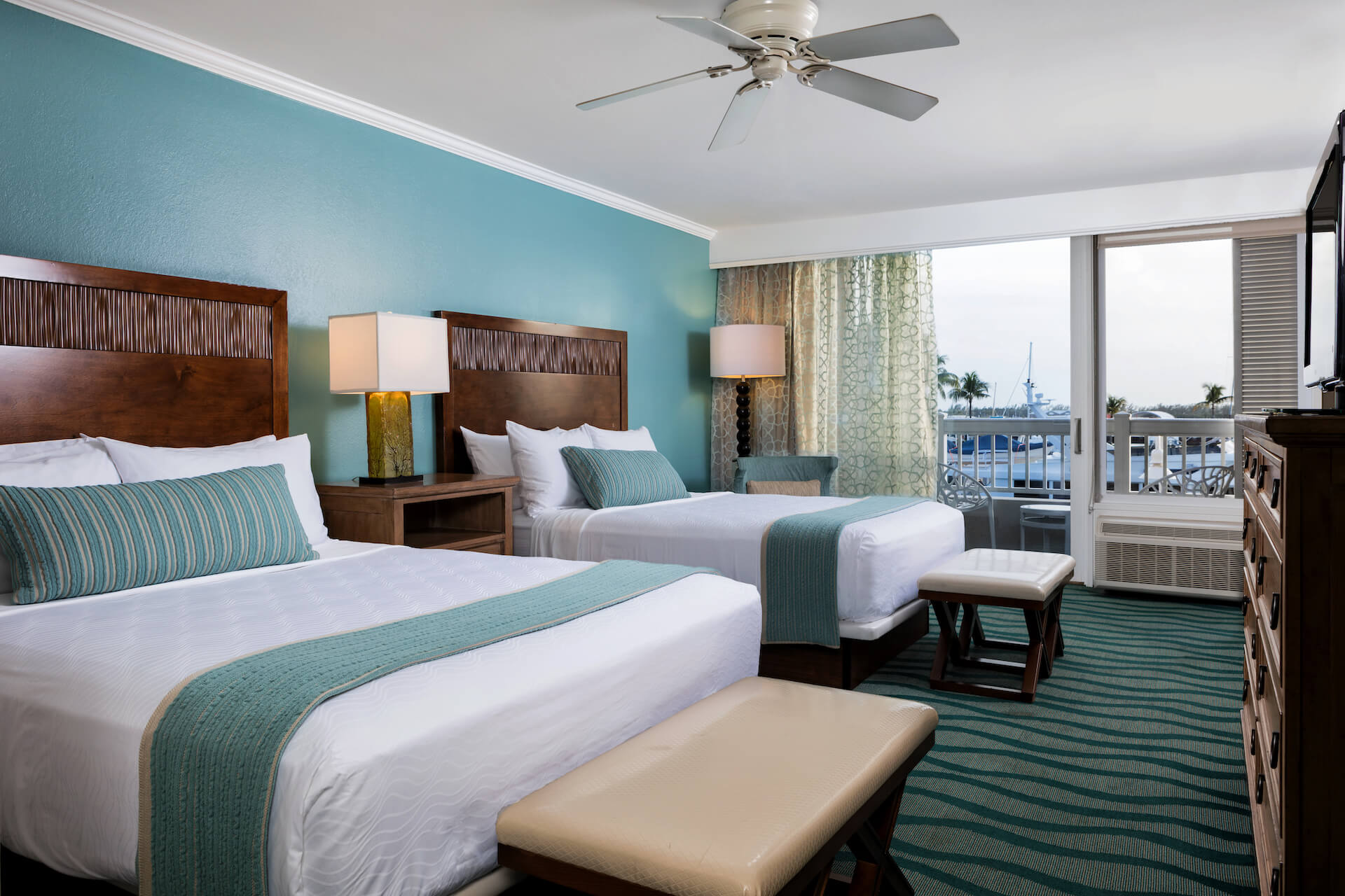 A large bed with two bedside tables